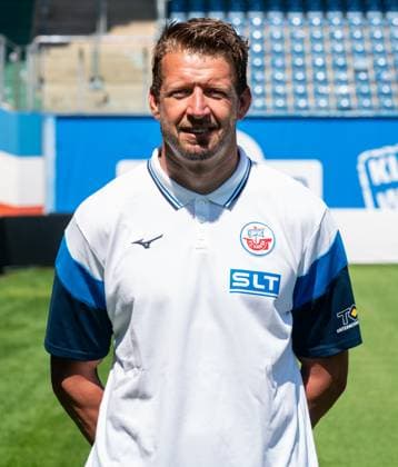 Dirk Orlishausen, FC Hansa Rostock, 3 Liga, soccer, portrait appointment 2025 2026 Goalkeeping coach Dirk Orlishausen FC Hansa Rostock at the portrait photo session in the Ostseestadion Rostock Ostseestadion Mecklenburg-Vorpommern Germany