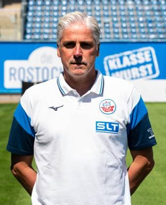 Dirk Flock, FC Hansa Rostock, 3 Liga, Football, portrait date 2025 2026 Co coach Dirk Flock FC Hansa Rostock at the portrait photo session in the Ostseestadion Rostock Ostseestadion Mecklenburg Vorpommern Germany