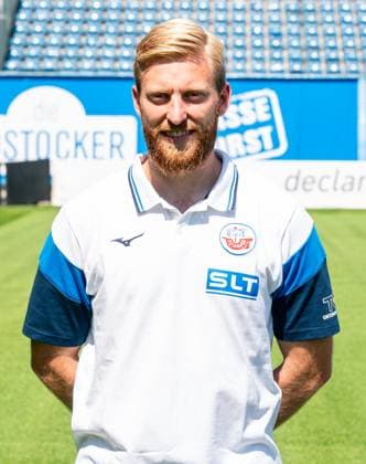 Daniel Rellmann, FC Hansa Rostock, 3 Liga, soccer, portrait appointment 2025 2026 Athletics rehab coach Daniel Rellmann FC Hansa Rostock at the portrait photo session in the Ostseestadion Rostock Ostseestadion Mecklenburg Vorpommern Germany