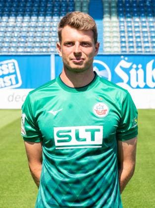 Benjamin Uphoff, FC Hansa Rostock, 3 Liga, soccer, portrait appointment 2025 2026 Goalkeeper Benjamin Uphoff FC Hansa Rostock at the portrait photo session in the Ostseestadion Rostock Ostseestadion Mecklenburg Vorpommern Germany
