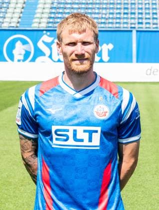 Andreas Voglsammer, FC Hansa Rostock, 3 Liga, soccer, portrait appointment 2025 2026 Andreas Voglsammer FC Hansa Rostock at the portrait photo session in the Ostseestadion Rostock Ostseestadion Mecklenburg-Vorpommern Germany