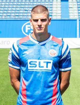 Jan Mejdr, FC Hansa Rostock, 3 Liga, Football, portrait appointment 2025 2026 Jan Mejdr FC Hansa Rostock at the portrait photo session in the Ostseestadion Rostock Ostseestadion Mecklenburg Vorpommern Germany