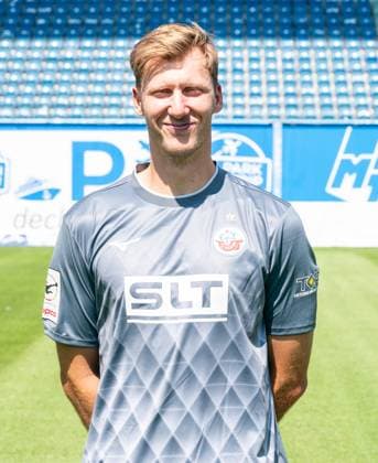 Philipp Klewin, FC Hansa Rostock, 3 Liga, soccer, portrait appointment 2025 2026 Goalkeeper Philipp Klewin FC Hansa Rostock at the portrait photo session in the Ostseestadion Rostock Ostseestadion Mecklenburg Vorpommern Germany