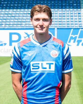 Ryan Naderi, FC Hansa Rostock, 3 Liga, soccer, portrait appointment 2025 2026 Ryan Naderi FC Hansa Rostock at the portrait photo session at the Ostseestadion Rostock Ostseestadion Mecklenburg-Vorpommern Germany