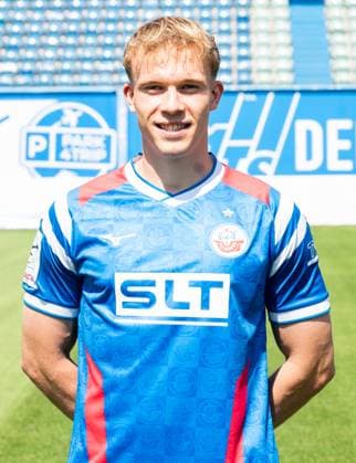 Felix Ruschke, FC Hansa Rostock, 3 Liga, soccer, portrait appointment 2025 2026 Felix Ruschke FC Hansa Rostock at the portrait photo session in the Ostseestadion Rostock Ostseestadion Mecklenburg Vorpommern Germany