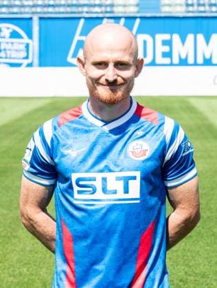 Maximilian Krauß, FC Hansa Rostock, 3 Liga, soccer, portrait appointment 2025 2026 Maximilian Krauß FC Hansa Rostock at the portrait photo session in the Ostseestadion Rostock Ostseestadion Mecklenburg Vorpommern Germany