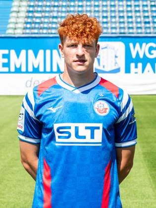 Tim Krohn, FC Hansa Rostock, 3 Liga, soccer, portrait appointment 2025 2026 Tim Krohn FC Hansa Rostock at the portrait photo session in the Ostseestadion Rostock Ostseestadion Mecklenburg Vorpommern Germany