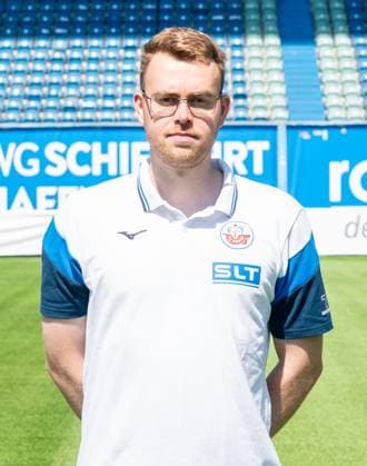 Sebastian Schlettwein, FC Hansa Rostock, 3 Liga, soccer, portrait appointment 2025 2026 Physiotherapist Sebastian Schlettwein FC Hansa Rostock at the portrait photo session in the Ostseestadion Rostock Ostseestadion Mecklenburg Vorpommern Germany