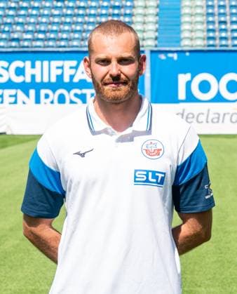Niels Vielrose, FC Hansa Rostock, 3 Liga, soccer, portrait appointment 2025 2026 Physiotherapist Niels Vielrose FC Hansa Rostock at the portrait photo session in the Ostseestadion Rostock Ostseestadion Mecklenburg Vorpommern Germany