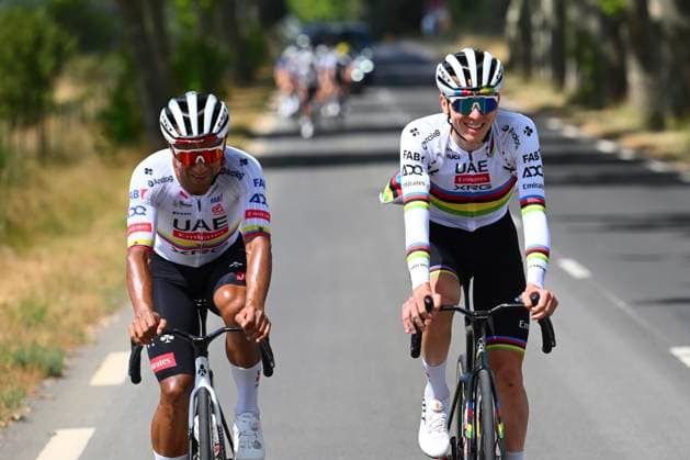 Tour de France 2025 Second Restday MONTPELLIER, FRANCE - JULY 21 : Narvaez Jhonatan (ECU) of UAE Team Emirates, Pogacar Tadej (SLO) of UAE Team Emirates during the second restday of the 112th edition of Tour de France an UCI World Tour 2.UWT for Men Elite on July 21, 2025 in Montpellier, France, 21 07 2025 ( Motordriver Kenny Verfaillie - Montpellier France  Copyright: xVincentxKalutx