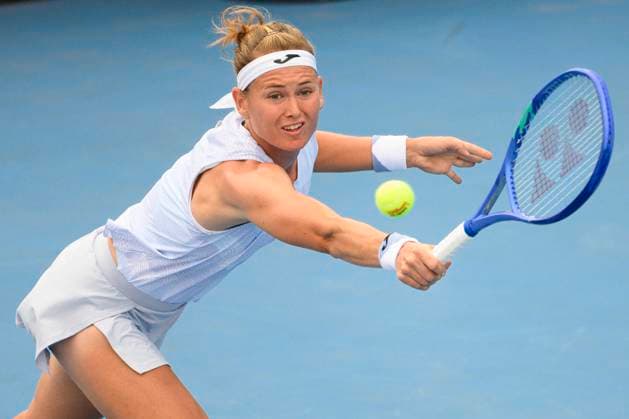 Czech tennis player Marie Bouzkova playes against Xinyu Gao of China at the WTA, Tennis Damen Livesport Prague Open 2025 on the courts of TK Sparta Prague, in Prague, Czech Republic, on July 21, 2025. (CTKxPhoto MichalxKamaryt) CTKPhotoP2025072102730  CTKPhotoP2025072102730