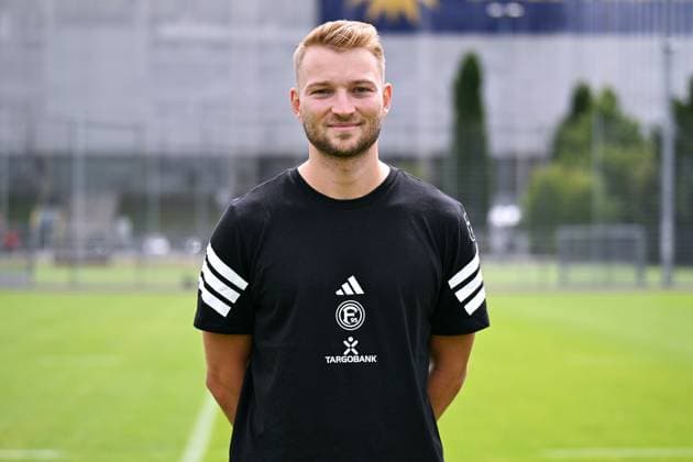 Physiotherapist Jonathan Hoppe Fortuna Düsseldorf 2 BL, portrait appointment 2025 2026