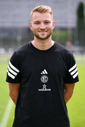 Physiotherapist Jonathan Hoppe Fortuna Düsseldorf 2 BL, portrait appointment 2025 2026