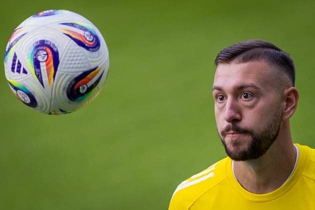 SLOVAN BRATISLAVA - ZRINJSKI MOSTAR Matus Trnovsky of Slovan during team training ahead of second qualifying round of UEFA Champions League football match between SK Slovan Bratislava and HSK Zrinjski Mostar. Bratislava, Slovakia, July 21, 2025. Copyright: xx 080A4148