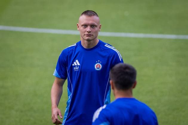 SLOVAN BRATISLAVA - ZRINJSKI MOSTAR Nino Marcelli of Slovan during team training ahead of second qualifying round of UEFA Champions League football match between SK Slovan Bratislava and HSK Zrinjski Mostar. Bratislava, Slovakia, July 21, 2025. Copyright: xx 080A4153