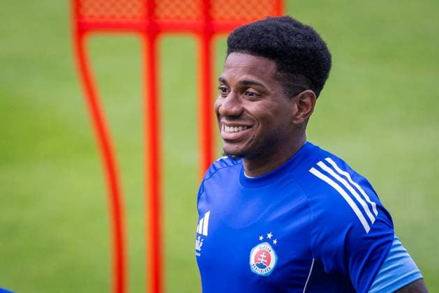 SLOVAN BRATISLAVA - ZRINJSKI MOSTAR Cesar Blackman of Slovan during team training ahead of second qualifying round of UEFA Champions League football match between SK Slovan Bratislava and HSK Zrinjski Mostar. Bratislava, Slovakia, July 21, 2025. Copyright: xx 080A4301