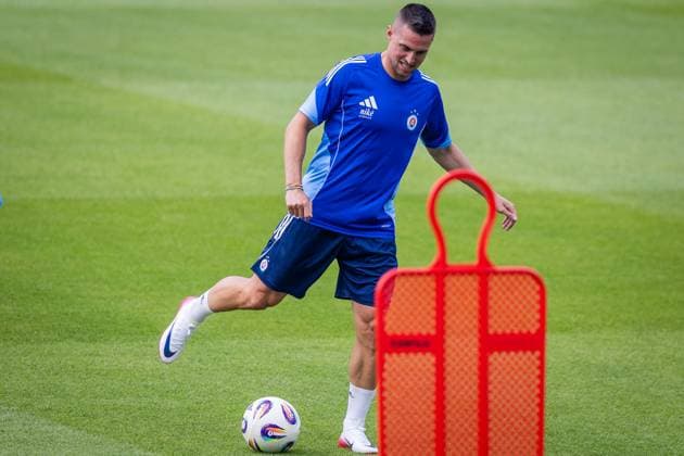 SLOVAN BRATISLAVA - ZRINJSKI MOSTAR Robert Mak of Slovan during team training ahead of second qualifying round of UEFA Champions League football match between SK Slovan Bratislava and HSK Zrinjski Mostar. Bratislava, Slovakia, July 21, 2025. Copyright: xx 080A4369