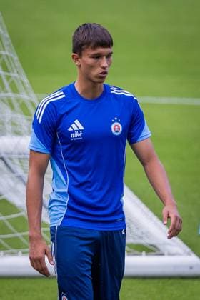 SLOVAN BRATISLAVA - ZRINJSKI MOSTAR Eduard Kozyk of Slovan during team training ahead of second qualifying round of UEFA Champions League football match between SK Slovan Bratislava and HSK Zrinjski Mostar. Bratislava, Slovakia, July 21, 2025. Copyright: xx 080A4384