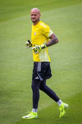 SLOVAN BRATISLAVA - ZRINJSKI MOSTAR Matus Macik of Slovan during team training ahead of second qualifying round of UEFA Champions League football match between SK Slovan Bratislava and HSK Zrinjski Mostar. Bratislava, Slovakia, July 21, 2025. Copyright: xx 080A4461