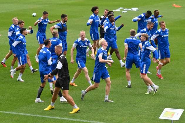 FC Viktoria Plzen training session before tomorrow s opening match of the second round of the Champions League Viktoria Plzen vs Servette Geneva, Plzen, July 21, 2025. (CTKxPhoto MiroslavxChaloupka) CTKPhotoP2025072104812  CTKPhotoP2025072104812