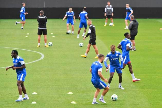 FC Viktoria Plzen training session before tomorrow s opening match of the second round of the Champions League Viktoria Plzen vs Servette Geneva, Plzen, July 21, 2025. (CTKxPhoto MiroslavxChaloupka) CTKPhotoP2025072104815  CTKPhotoP2025072104815