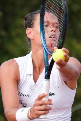 Chloe Paquet in action against Francesca Jones during the 36th Palermo Ladies Open at Country Time Club during 36Â° Palermo Ladies Open, International Tennis match in Palermo, Italy, July 21 2025  Copyright: xFedericoxSerra IPAxSportx xipa-agency.netx xx IPA_60699973 IPA_Agency_IPA60699973