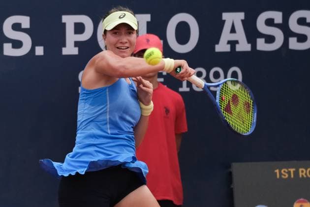 Lola Radivojevic in action against Kaitlin Quevedo during the 36th Palermo Ladies Open at Country Time Club during 36Â° Palermo Ladies Open, International Tennis match in Palermo, Italy, July 21 2025  Copyright: xFedericoxSerra IPAxSportx xipa-agency.netx xx IPA_60700086 IPA_Agency_IPA60700086