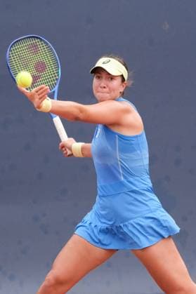 Lola Radivojevic in action against Kaitlin Quevedo during the 36th Palermo Ladies Open at Country Time Club during 36Â° Palermo Ladies Open, International Tennis match in Palermo, Italy, July 21 2025  Copyright: xFedericoxSerra IPAxSportx xipa-agency.netx xx IPA_60700099 IPA_Agency_IPA60700099
