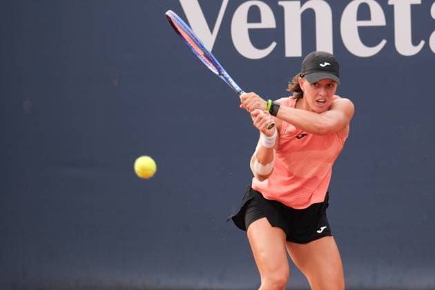 Kaitlin Quevedo in action against Lola Radivojevic during the 36th Palermo Ladies Open at Country Time Club during 36Â° Palermo Ladies Open, International Tennis match in Palermo, Italy, July 21 2025  Copyright: xFedericoxSerra IPAxSportx xipa-agency.netx xx IPA_60700112 IPA_Agency_IPA60700112
