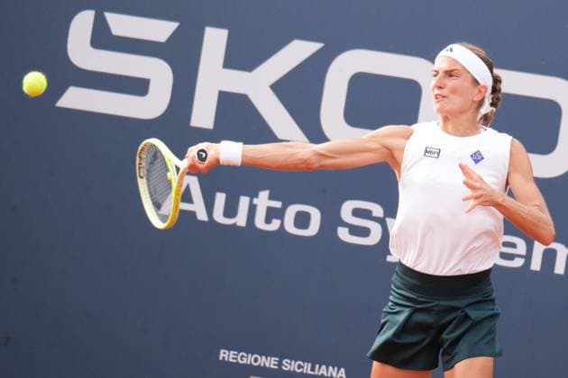 Kathinka von Deichmann in action against Julia Riera during the 36th Palermo Ladies Open at Country Time Club during 36Â° Palermo Ladies Open, International Tennis match in Palermo, Italy, July 21 2025  Copyright: xFedericoxSerra IPAxSportx xipa-agency.netx xx IPA_60700115 IPA_Agency_IPA60700115