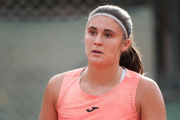 Julia Riera in action against Kathinka von Deichmann during the 36th Palermo Ladies Open at Country Time Club during 36Â° Palermo Ladies Open, International Tennis match in Palermo, Italy, July 21 2025  Copyright: xFedericoxSerra IPAxSportx xipa-agency.netx xx IPA_60700116 IPA_Agency_IPA60700116