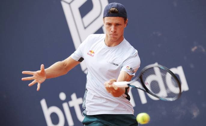 TENNIS - ATP, Tennis Herren Generali Open 2025 KITZBUEHEL,AUSTRIA,21.JUL.25 - TENNIS - ATP World Tour, Generali Open. Image shows Joel Schwaerzler (AUT).  GEPAxpictures xMatthiasxHauer