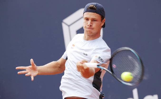 TENNIS - ATP, Tennis Herren Generali Open 2025 KITZBUEHEL,AUSTRIA,21.JUL.25 - TENNIS - ATP World Tour, Generali Open. Image shows Joel Schwaerzler (AUT).  GEPAxpictures xMatthiasxHauer