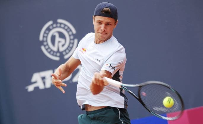 TENNIS - ATP, Tennis Herren Generali Open 2025 KITZBUEHEL,AUSTRIA,21.JUL.25 - TENNIS - ATP World Tour, Generali Open. Image shows Joel Schwaerzler (AUT).  GEPAxpictures xMatthiasxHauer