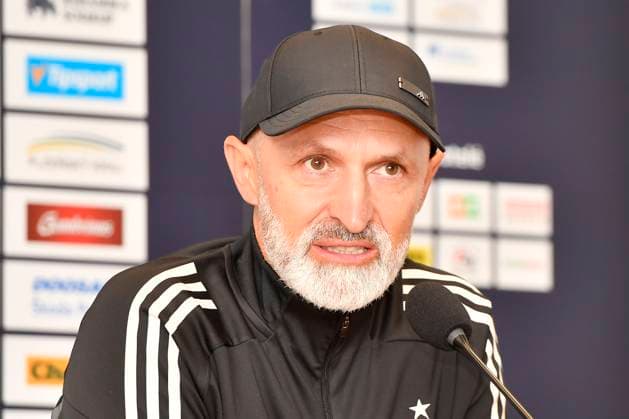 Coach of Servette Geneva Thomas Haberli attends a news conference before tomorrow s opening match of the second round of the Champions League Viktoria Plzen vs Servette Geneva, Plzen, July 21, 2025. (CTKxPhoto MiroslavxChaloupka) CTKPhotoP2025072105231  CTKPhotoP2025072105231
