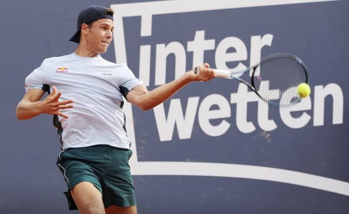 TENNIS - ATP, Tennis Herren Generali Open 2025 KITZBUEHEL,AUSTRIA,21.JUL.25 - TENNIS - ATP World Tour, Generali Open. Image shows Joel Schwaerzler (AUT).  GEPAxpictures xMatthiasxHauer
