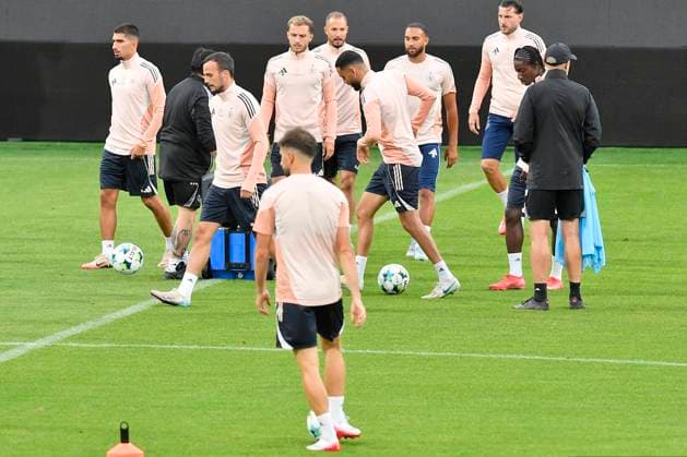 Servette Geneva training session before tomorrow s opening match of the second round of the Champions League Viktoria Plzen vs Servette Geneva, Plzen, July 21, 2025. (CTKxPhoto MiroslavxChaloupka) CTKPhotoP2025072105491  CTKPhotoP2025072105491