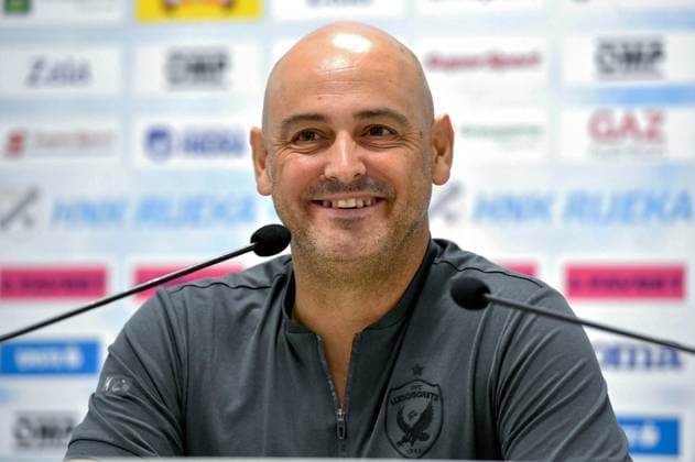 Rijeka, Croatia, 210725. Rujevica Stadium On Tuesday, July 22, Rijeka s football players welcome PFC Ludogorets in the first match of the 2nd round of Champions League qualification. The press conference, PK, Pressekonferenz of PFC Ludogorets was held in the Orlando Rivetti press center, the match was announced by coach Rui Melo and player Pedro Naressi. Photo: Damir Skomrlj CROPIX Copyright: xxDamirxSkomrljx konferencija_ludogorets5-210725