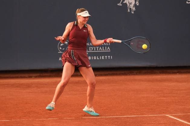 Victoria Jimenez Kasintseva in action against Tatiana Prozorova during the 36th Palermo Ladies Open at Country Time Club during 36Â° Palermo Ladies Open, International Tennis match in Palermo, Italy, July 21 2025  Copyright: xFedericoxSerra IPAxSportx xipa-agency.netx xx IPA_60704031 IPA_Agency_IPA60704031