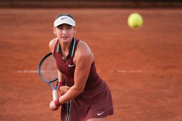 Victoria Jimenez Kasintseva in action against Tatiana Prozorova during the 36th Palermo Ladies Open at Country Time Club during 36Â° Palermo Ladies Open, International Tennis match in Palermo, Italy, July 21 2025  Copyright: xFedericoxSerra IPAxSportx xipa-agency.netx xx IPA_60704054 IPA_Agency_IPA60704054