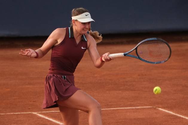 Victoria Jimenez Kasintseva in action against Tatiana Prozorova during the 36th Palermo Ladies Open at Country Time Club during 36Â° Palermo Ladies Open, International Tennis match in Palermo, Italy, July 21 2025  Copyright: xFedericoxSerra IPAxSportx xipa-agency.netx xx IPA_60704056 IPA_Agency_IPA60704056