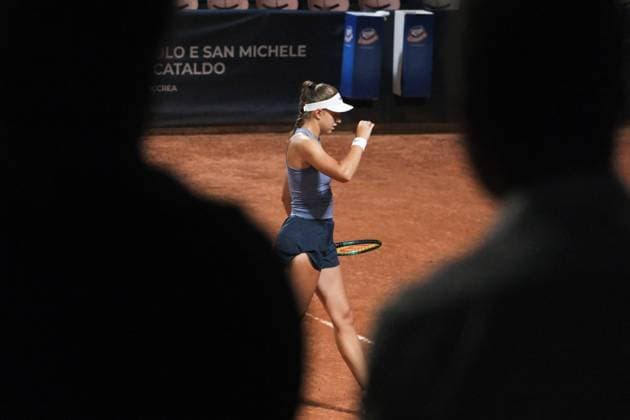 TENNIS - Internazionali di Tennis - 36° Palermo Ladies Open Renata Jamrichova in action against Aurora Zantedeschi during the 36th Palermo Ladies Open at Country Time Club during 36Â° Palermo Ladies Open, International Tennis match in Palermo, Italy, July 21 2025 Palermo Italy  Copyright: xIPAxSport ABACAx