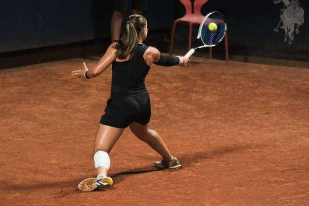 TENNIS - Internazionali di Tennis - 36° Palermo Ladies Open Aurora Zntedeschi in action against Renata Jamrichova during the 36th Palermo Ladies Open at Country Time Club during 36Â° Palermo Ladies Open, International Tennis match in Palermo, Italy, July 21 2025 Palermo Italy  Copyright: xIPAxSport ABACAx