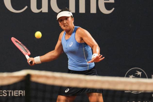 TENNIS - Internazionali di Tennis - 36° Palermo Ladies Open Claire Liu in action against Carlota Martinez Cirez during the 36th Palermo Ladies Open at Country Time Club during 36Â° Palermo Ladies Open, International Tennis match in Palermo, Italy, July 21 2025 Palermo Italy  Copyright: xIPAxSport ABACAx