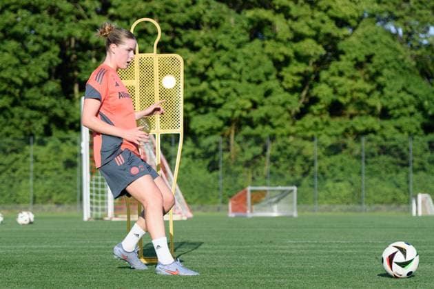 Munich, Germany, July 21st 2025: Alara Sehitler (14 FC Bayern Munich) during Training at FC Bayern Campus, Munich, Germany. (Sven Beyrich SPP) Copyright: xSvenxBeyrich SPPx spp-en-SvBe-20250721-D4S_4718
