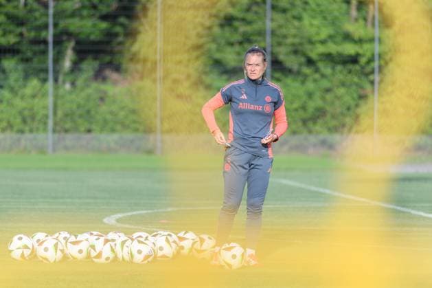 Munich, Germany, July 21st 2025: Assistent coach Clara Schöne (FC Bayern Munich) during Training at FC Bayern Campus, Munich, Germany. (Sven Beyrich SPP) Copyright: xSvenxBeyrich SPPx spp-en-SvBe-20250721-ND5_1566