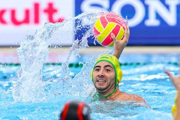 Pedro Real of Brazil Brazil v Canada, Water polo, Wasserball Singapore 2025 World Aquatics Championships, OCBC Aquatic Centre, July 22, 2025, Singapore, Singapore.