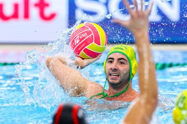 Pedro Real of Brazil Brazil v Canada, Water polo, Wasserball Singapore 2025 World Aquatics Championships, OCBC Aquatic Centre, July 22, 2025, Singapore, Singapore.
