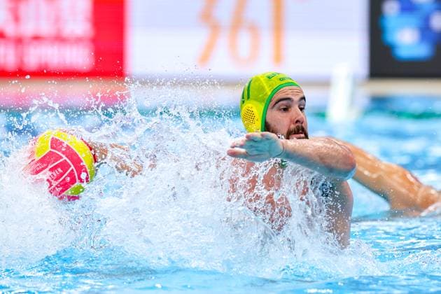 Pedro Real of Brazil Brazil v Canada, Water polo, Wasserball Singapore 2025 World Aquatics Championships, OCBC Aquatic Centre, July 22, 2025, Singapore, Singapore.