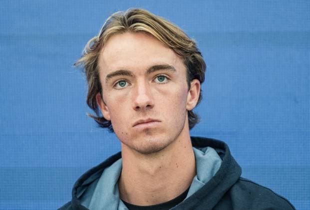 21 07 2025, Sportpark, Kitzbühel, AUT, ATP Tour, Generali Open Kitzbühel 2025, Press conference, in the picture Lukas Neumayer AUT Lukas Neumayer of Austria during a press conference of Austrian Tennis Federation ÖTV at the 2025 Generali Open Kitzbühel of the ATP Tour at the Sportpark in Kitzbühel, Austria on 2025 07 21 Expa Kitzbühel  EP_ade